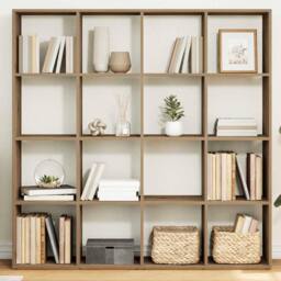 Berkfield Home Book Cabinet Artisian Oak 102x29x143 cm Engineered Wood in Brown - Size: 102 x 29 x 143 cm - thumbnail 2
