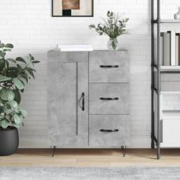 Berkfield Home Sideboard Concrete Grey 69.5x34x90 cm Engineered Wood - thumbnail 2