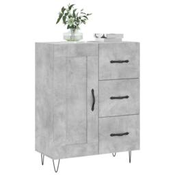 Berkfield Home Sideboard Concrete Grey 69.5x34x90 cm Engineered Wood - thumbnail 3