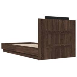 Berkfield Home Bed Frame without Mattress Brown Oak 75x190 cm Small Single - thumbnail 6