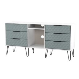 Ready Assembled 2 U Islay 6 Drawer Sideboard (Ready Assembled) in Duck Egg Blue - thumbnail 4