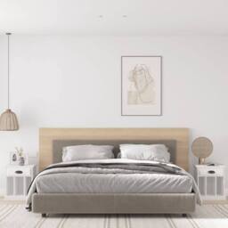 Berkfield Home Bedside Cabinets 2 pcs White 43x36x50 cm - Size: 43 x 36 x 50 cm - thumbnail 2
