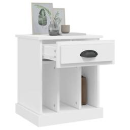Berkfield Home Bedside Cabinets 2 pcs White 43x36x50 cm - Size: 43 x 36 x 50 cm - thumbnail 5