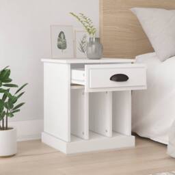 Berkfield Home Bedside Cabinets 2 pcs White 43x36x50 cm - Size: 43 x 36 x 50 cm - thumbnail 3