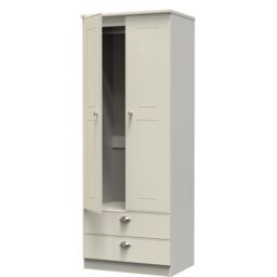 Ready Assembled 2 U Albert 2 Door 2 Drawer Wardrobe (Ready Assembled) in Cream - thumbnail 5