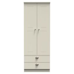 Ready Assembled 2 U Albert 2 Door 2 Drawer Wardrobe (Ready Assembled) in Cream - thumbnail 1