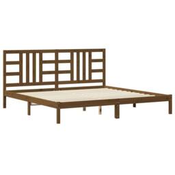 Berkfield Home Beautiful Bed Frame Honey Brown Solid Wood 200x200 cm - thumbnail 3