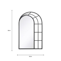 Charles Bentley Paris Arch Mirror Weather Resistant Wall Mounted in Black - thumbnail 6
