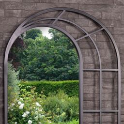Charles Bentley Paris Arch Mirror Weather Resistant Wall Mounted in Black - thumbnail 2