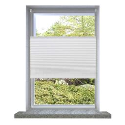 Berkfield Home Plisse Blind 40x150cm White Pleated Blind - Size: 40x150 cm - thumbnail 1
