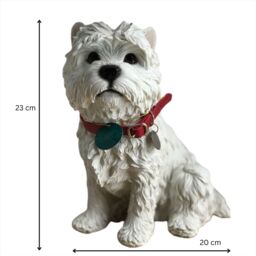 Animal Crackers Large Realistic Sitting West Highland Terrier Figurine by Leonardo in White - thumbnail 2