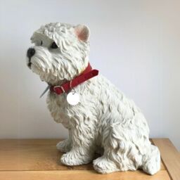 Animal Crackers Large Realistic Sitting West Highland Terrier Figurine by Leonardo in White - thumbnail 4