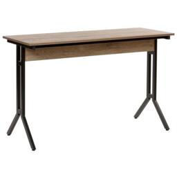 Wyld and Coco 120 x 48 cm Modern Industrial Desk Taupe Wood Top in Brown - thumbnail 5