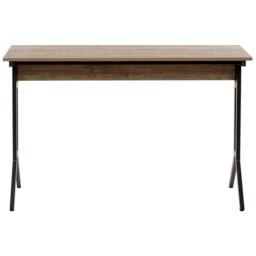Wyld and Coco 120 x 48 cm Modern Industrial Desk Taupe Wood Top in Brown - thumbnail 3