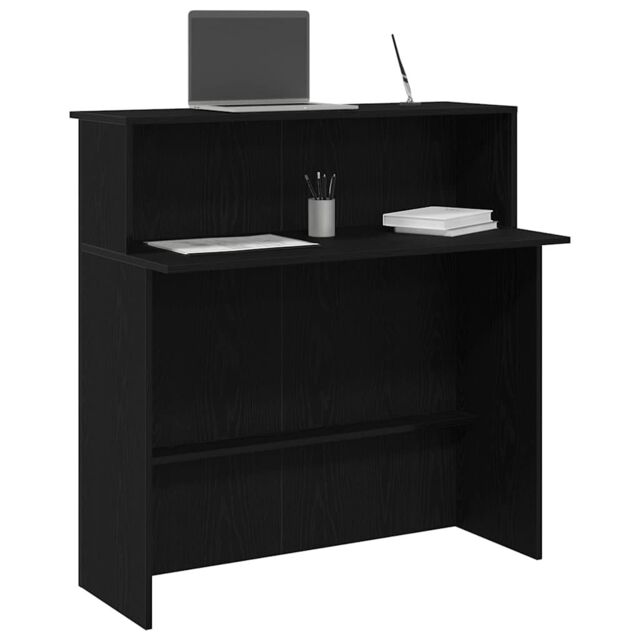 Berkfield Home Reception Desk Black 100x50x103.5 cm Engineered Wood - image 1