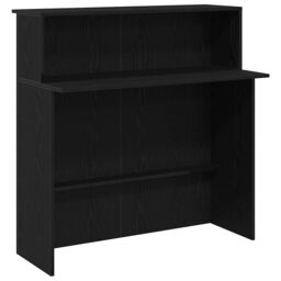 Berkfield Home Reception Desk Black 100x50x103.5 cm Engineered Wood - thumbnail 2