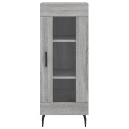 Berkfield Home Highboard Grey Sonoma 34.5x34x180 cm Engineered Wood - thumbnail 6