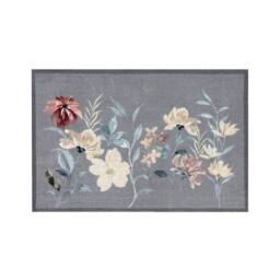 The Rug Shop UK Grey Yellow Brown Modern Floral Easy to Clean Mat - Size: 50 cm x 75 cm - thumbnail 1