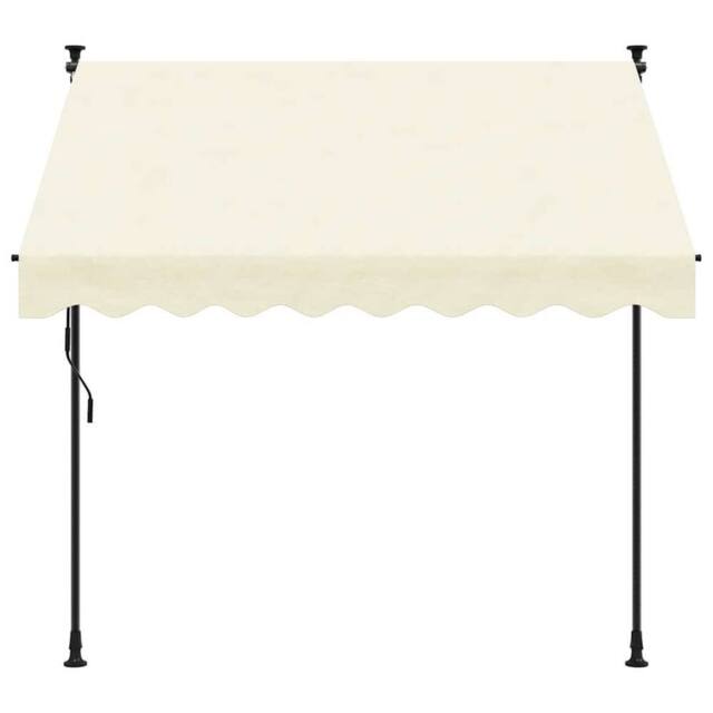 Berkfield Home Retractable Awning Cream 250x150 cm Fabric & Steel - image 1