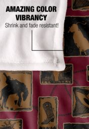 JQ Licensing Jl-Jp Rodeo Roundup Pattern Silky Touch Super Soft Throw Blanket 152 X 127 cm in White - thumbnail 4