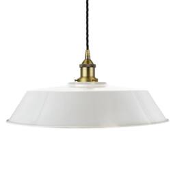 SE Home Pale Grey Large Chancery Pendant Light - Matt Antique Brass