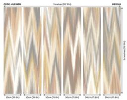 Origin Murals Ikat Zig Zag Wall Mural in Natural - Size: W350 cm x H280 cm - thumbnail 4