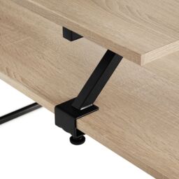 tectake Desk Melrose - Corner Desk With A Movable Monitor Stand in Light Oak - thumbnail 8