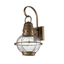 Netlighting Kichler Bridgepoint Outdoor Wall Lantern Natural Brass IP44 in Yellow - thumbnail 2