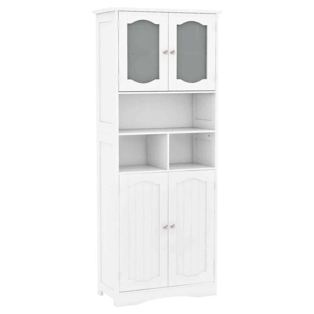 VOGREX White Narrow Bathroom Storage Cabinet - image 1