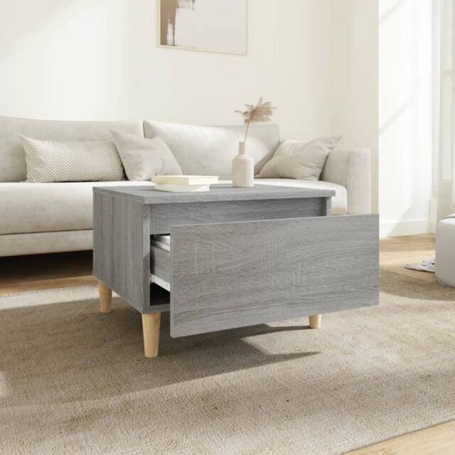 Berkfield Home Side Table Grey Sonoma 50x46x35 cm Engineered Wood - Size: 50 x 46 x 35 cm - image 1