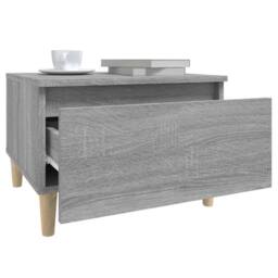 Berkfield Home Side Table Grey Sonoma 50x46x35 cm Engineered Wood - Size: 50 x 46 x 35 cm - thumbnail 5