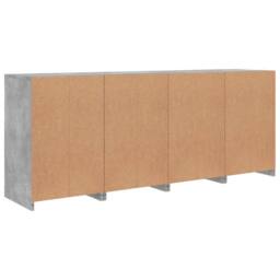 Berkfield Home Sideboard with LED Lights Concrete Grey 164x37x67 cm - Size: 164 x 37 x 67 cm - thumbnail 9