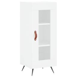 Berkfield Home Highboard White 34.5x34x180 cm Engineered Wood - thumbnail 5