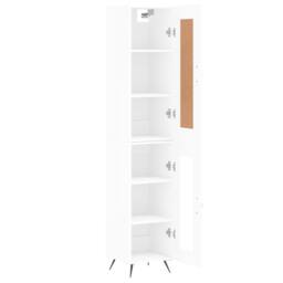 Berkfield Home Highboard White 34.5x34x180 cm Engineered Wood - thumbnail 4
