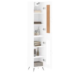 Berkfield Home Highboard White 34.5x34x180 cm Engineered Wood