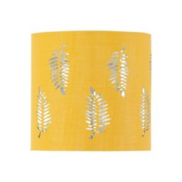 First Choice Lighting Set of 2 Fern - Ochre Cut Out 15.5cm Table Lamp Shades in Yellow - thumbnail 3
