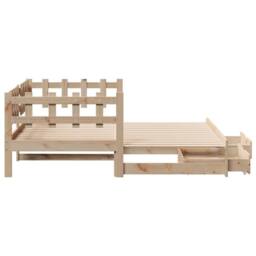 Berkfield Home Daybed with Trundle & Drawers without Mattress 90x200 cm in Natural - thumbnail 6
