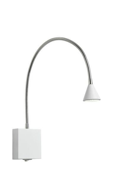Lucide 'BUDDY' Modern Non Dimmable Wall Mountable Stylish Bedside LED Lamp in White - image 1