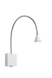 Lucide 'BUDDY' Modern Non Dimmable Wall Mountable Stylish Bedside LED Lamp in White - thumbnail 1