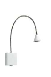Lucide 'BUDDY' Modern Non Dimmable Wall Mountable Stylish Bedside LED Lamp in White - thumbnail 2