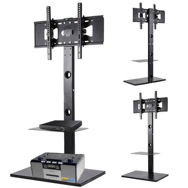 Havendro Floor TV Stand with Mount 2 Shelves for 32 - 65 Inch in Black - image 1