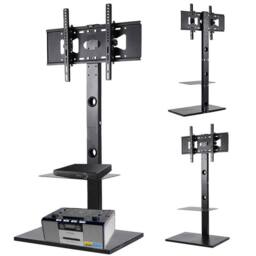 Havendro Floor TV Stand with Mount 2 Shelves for 32 - 65 Inch in Black - thumbnail 1