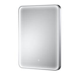 Balterley Inset Framed LED Mirror with Demister Pad, 700x500mm - Chrome in Silver