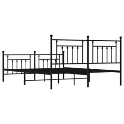 Berkfield Home Metal Bed Frame with Headboard & Footboard Black 183x213 cm - thumbnail 8