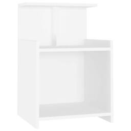 Berkfield Home Bed Cabinet White 40x35x60 cm Engineered Wood - Size: 40 x 35 x 60 cm - thumbnail 1
