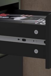 FWStyle 4 Drawer Matt Chest Of Drawers Bedroom Storage Tall Slim Space Saving in Black - thumbnail 4