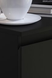 FWStyle 4 Drawer Matt Chest Of Drawers Bedroom Storage Tall Slim Space Saving in Black - thumbnail 2