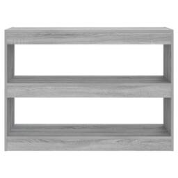 Berkfield Home Book Cabinet/Room Divider Grey Sonoma 100x30x72 cm - Size: 100 x 30 x 72 cm - thumbnail 3