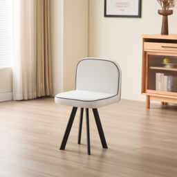 Comfy Living Ltd White 150cm Square Dining Table Set with 6 White Chairs - thumbnail 7