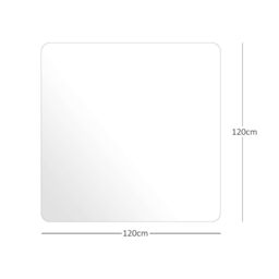 Nicoman Transparent Chair Mat for Hard Floors 120x120cm in Clear - Size: 120 cm x 120 cm - thumbnail 2